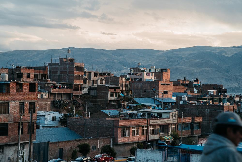 Huancayo in Abendstimmung.