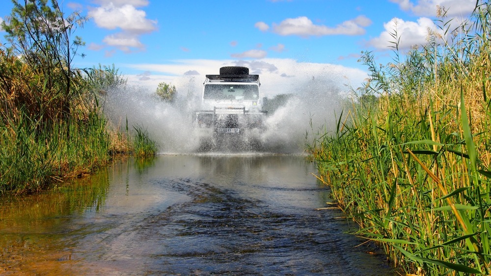 Der Defender und wir in unserem Element