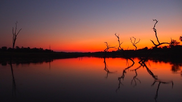 Sonnenuntergang Lake Kariba/Simbabwe, Foto Sabine Lueder